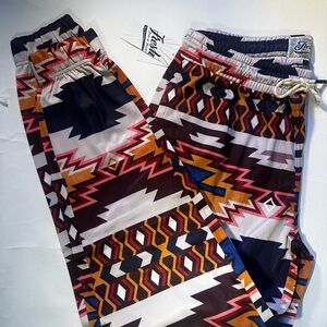NWT Fresh Prints Teen Geometric Pattern Joggers - Multicolor Size Men’s Large